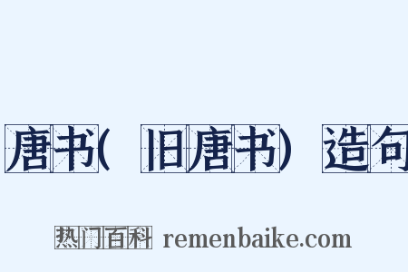 唐书(旧唐书)造句是什么意思的图片